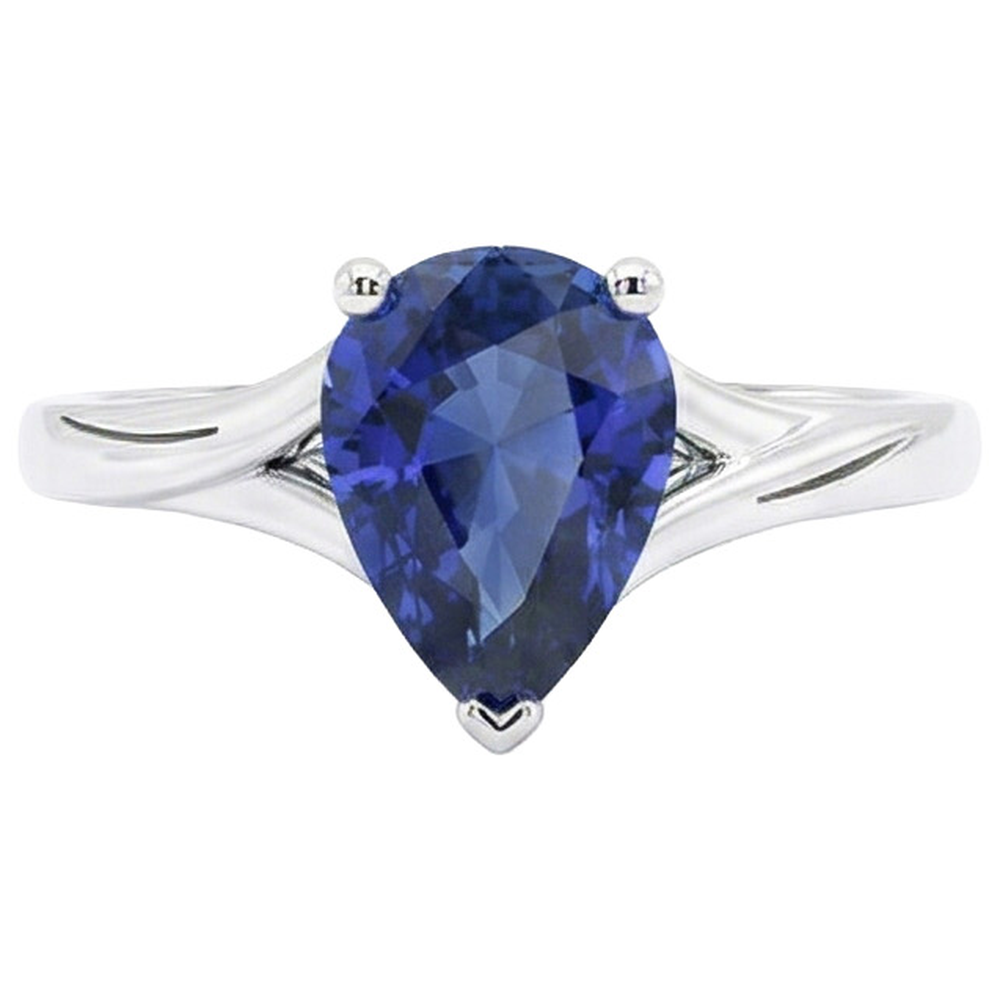 echter pear diamant 3Karat ring auf Weiß