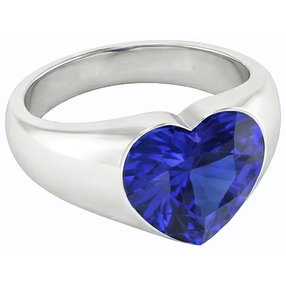 echter heart diamant 3Karat ring Vorderansicht