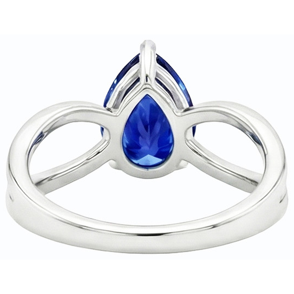 echter pear diamant 2.50Karat ring Draufsicht
