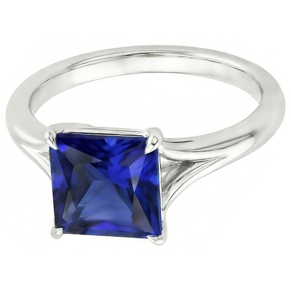 echter princess diamant 5Karat ring Draufsicht