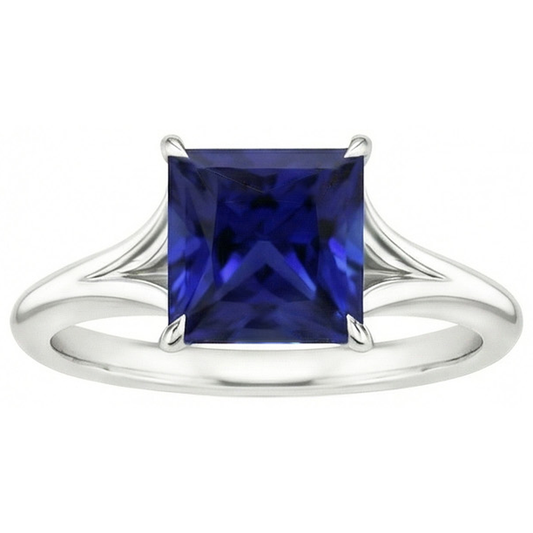 echter princess diamant 5Karat ring Profilansicht
