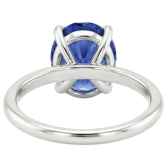 echter oval diamant 2Karat ring Seitenansicht