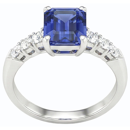 echter round diamant 2.50Karat ring Vorderansicht