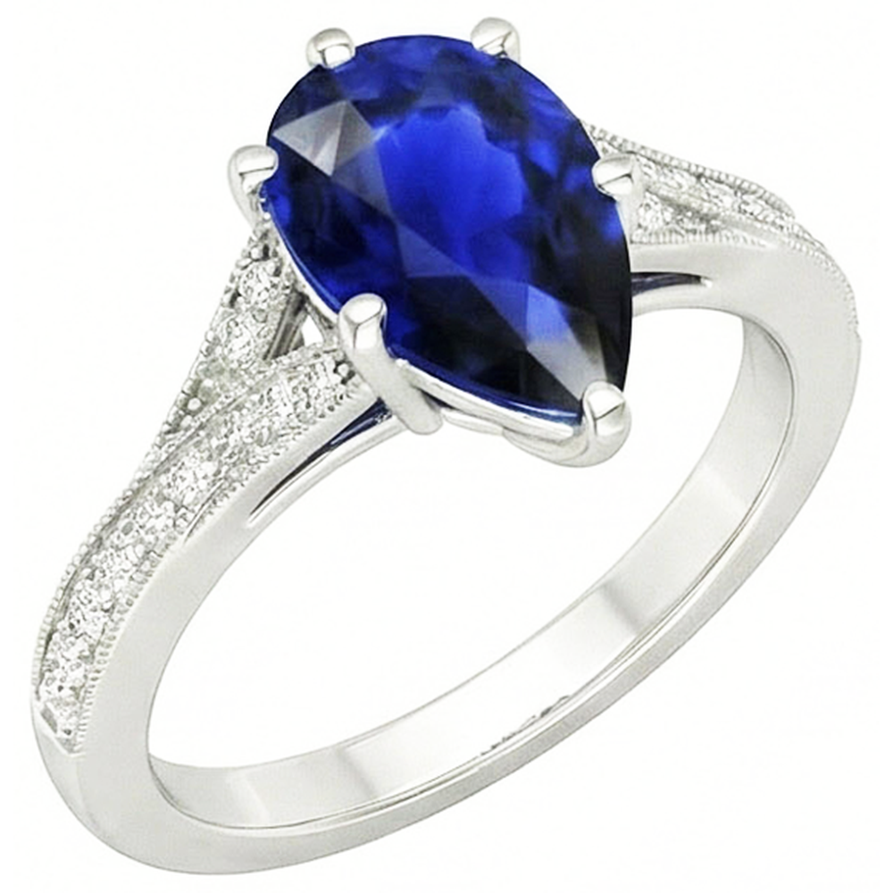 echter round diamant 4Karat ring Vorderansicht