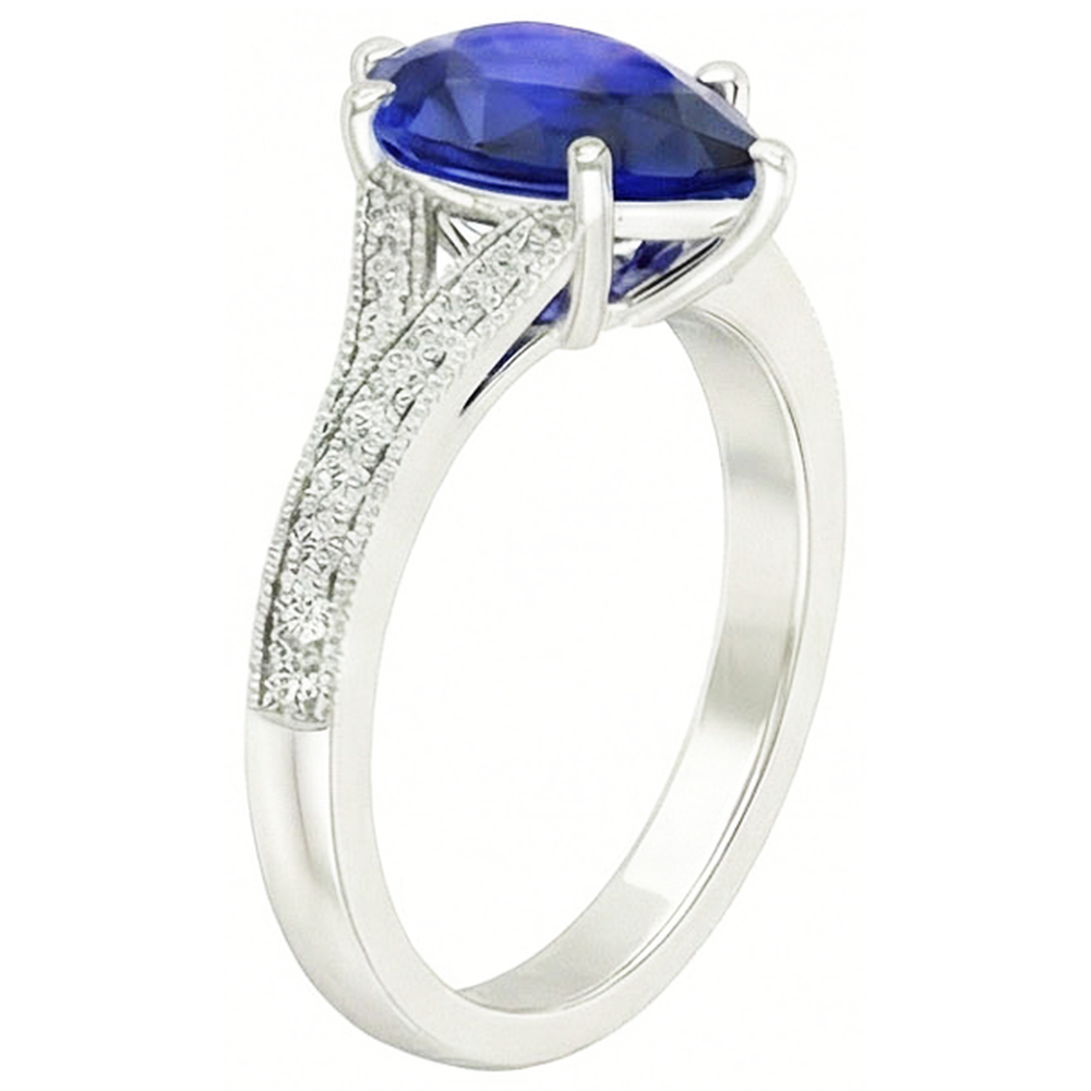 echter round diamant 4Karat ring Detailansicht