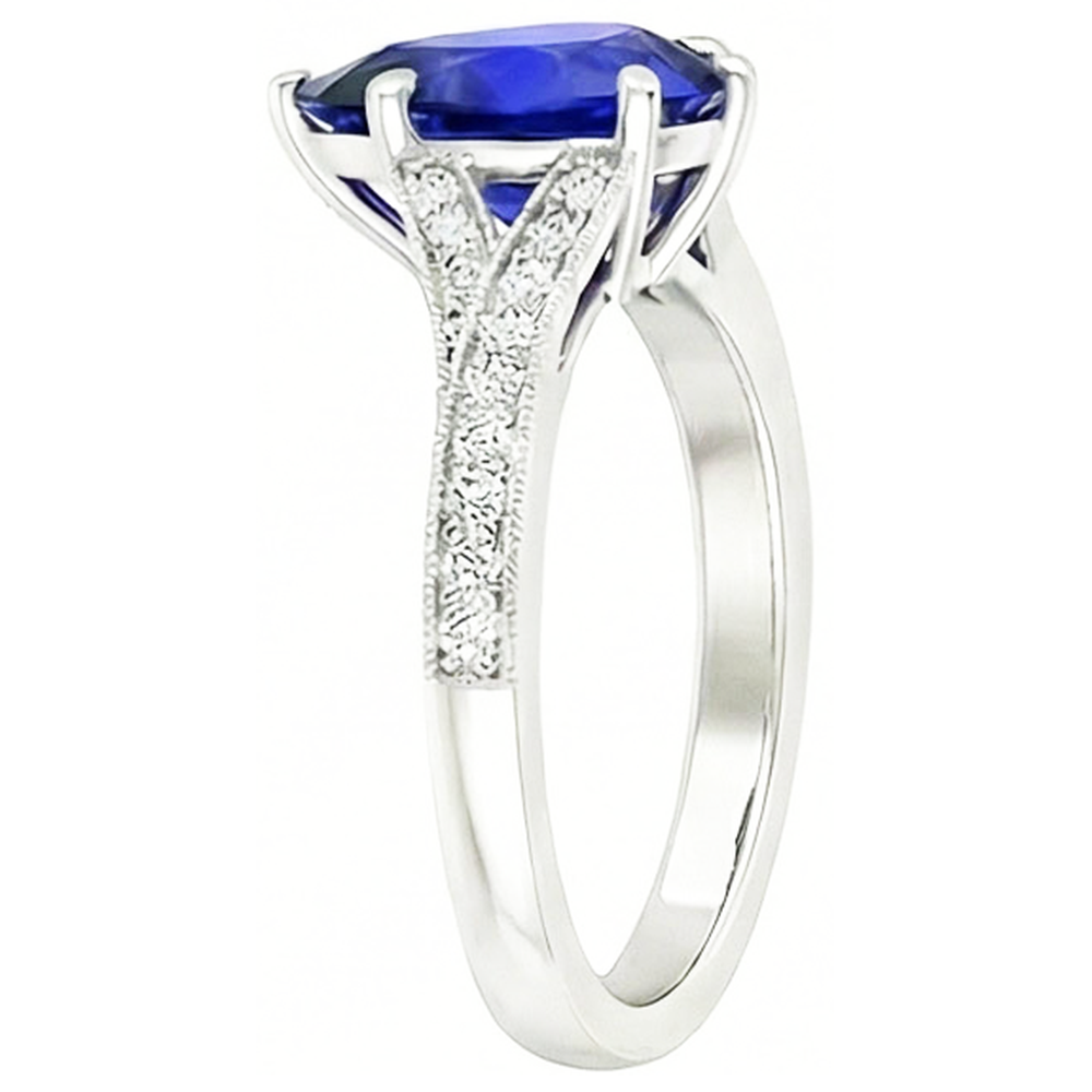echter round diamant 4Karat ring Draufsicht