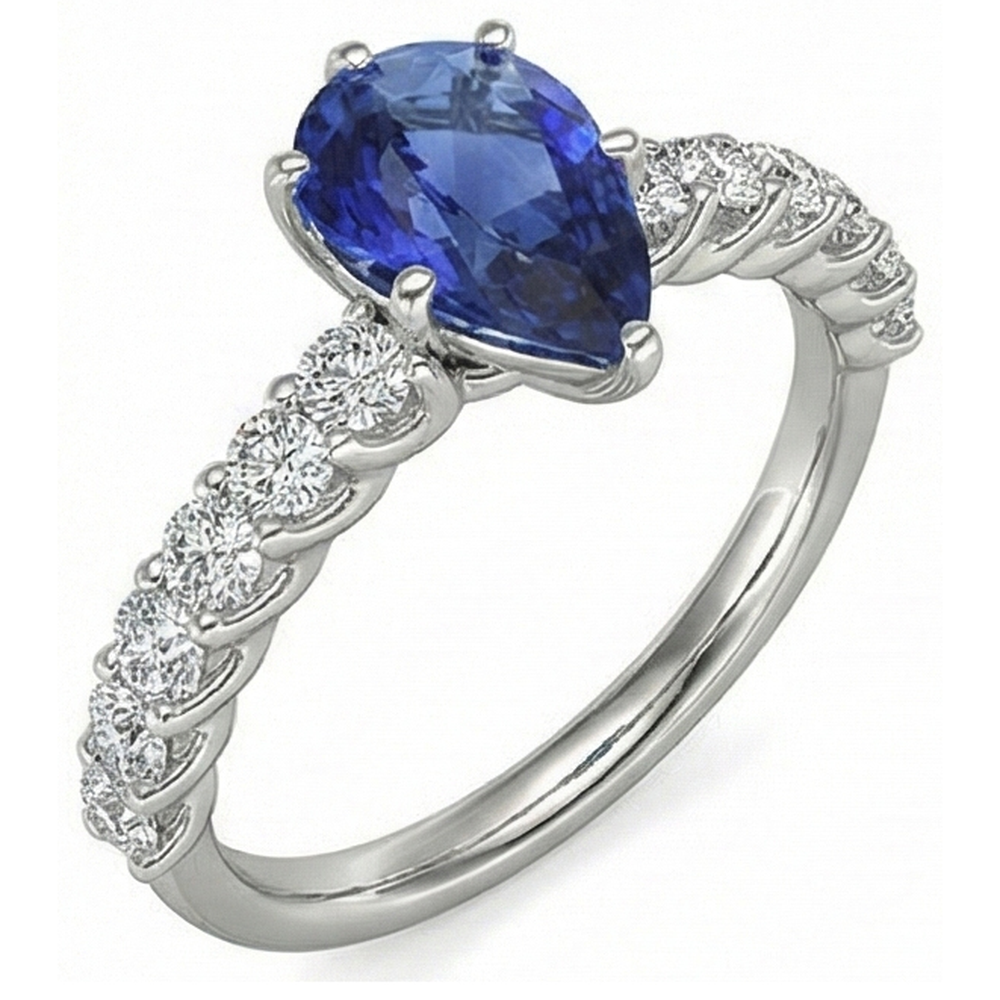 echter round diamant 2Karat ring Seitenansicht