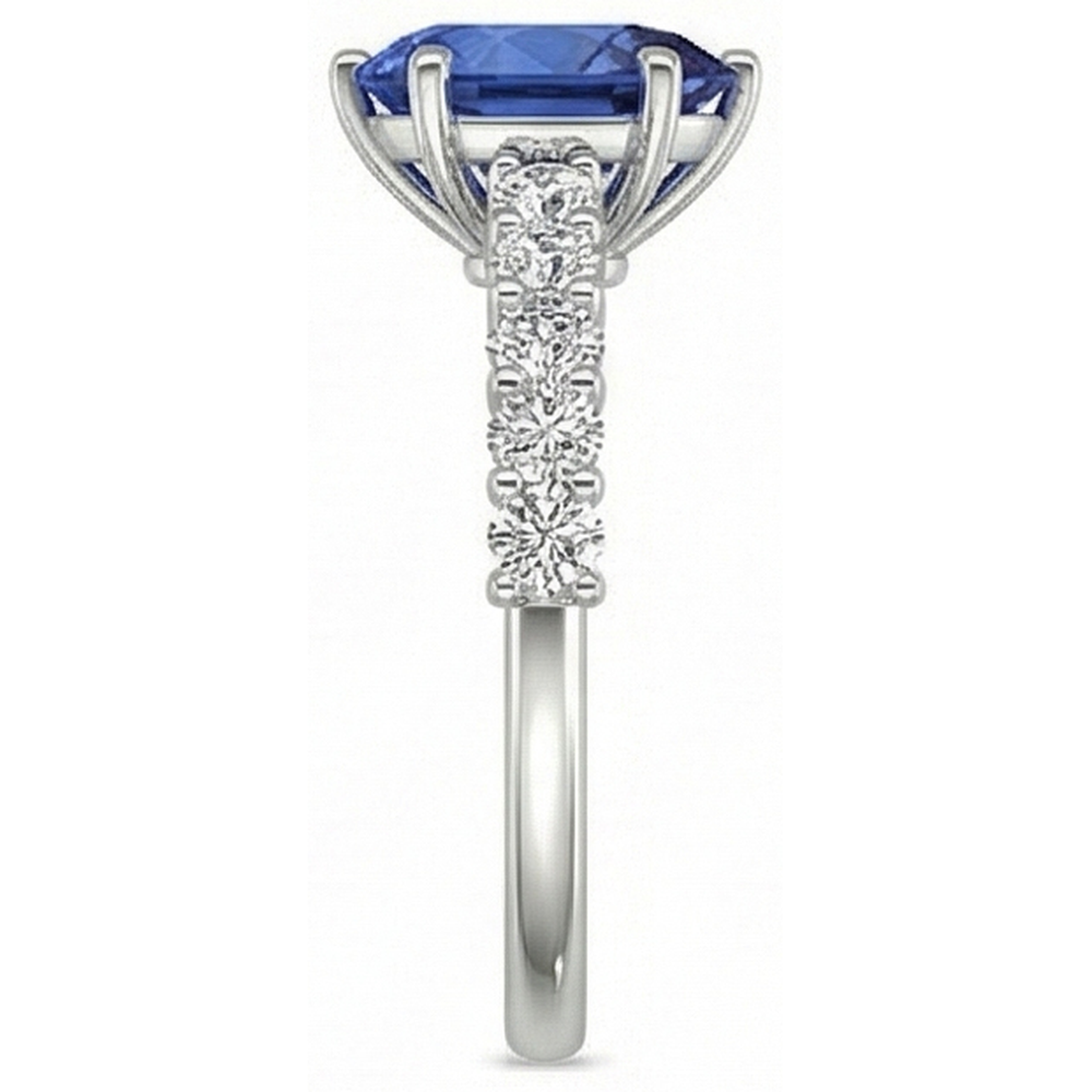 echter round diamant 2Karat ring Profilansicht
