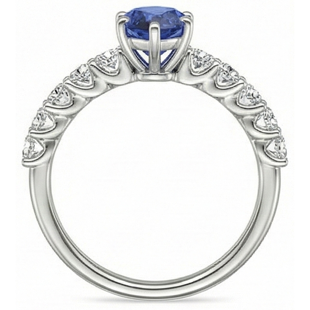 echter round diamant 2Karat ring auf Weiß