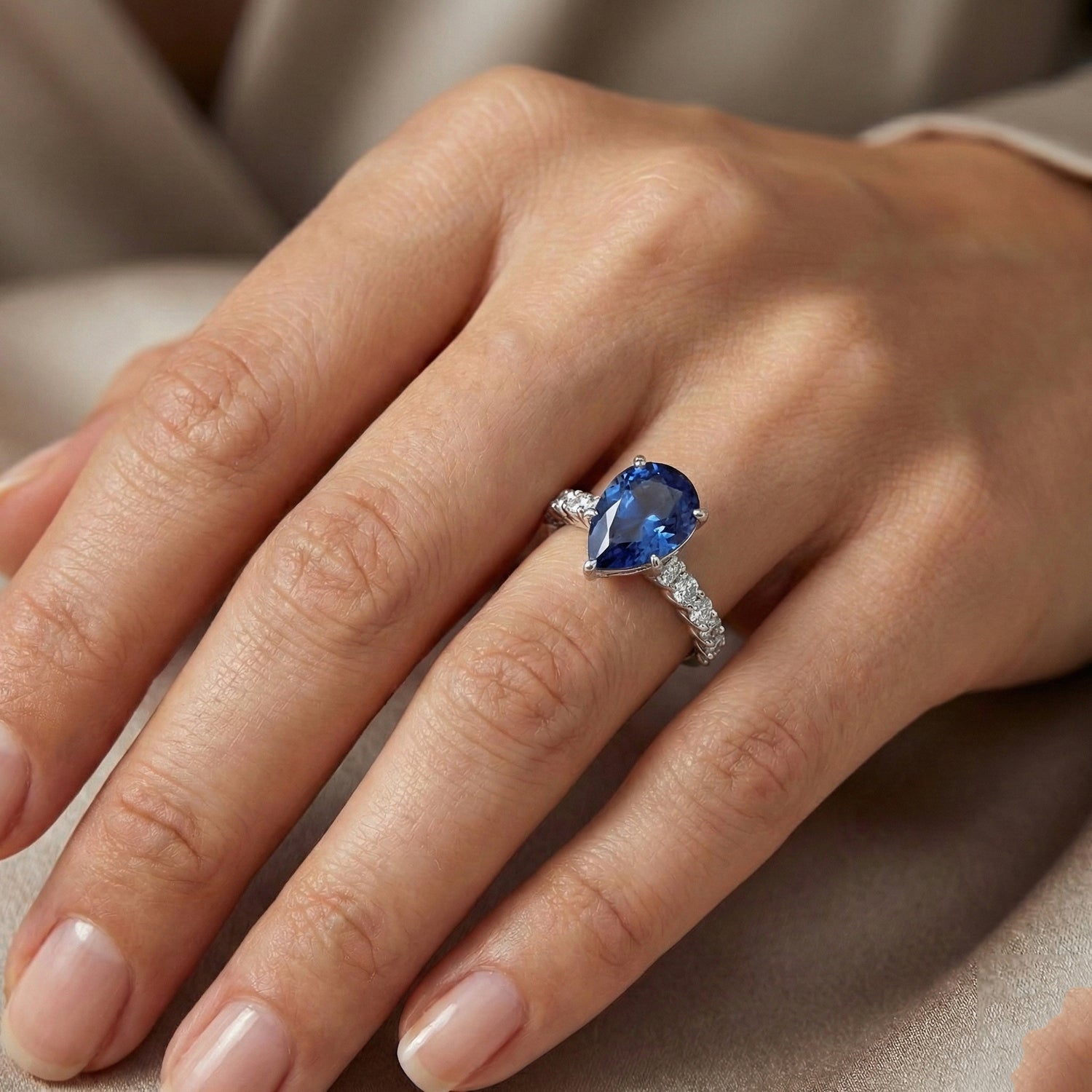 echter round diamant 2Karat ring mit Diamantbesatz