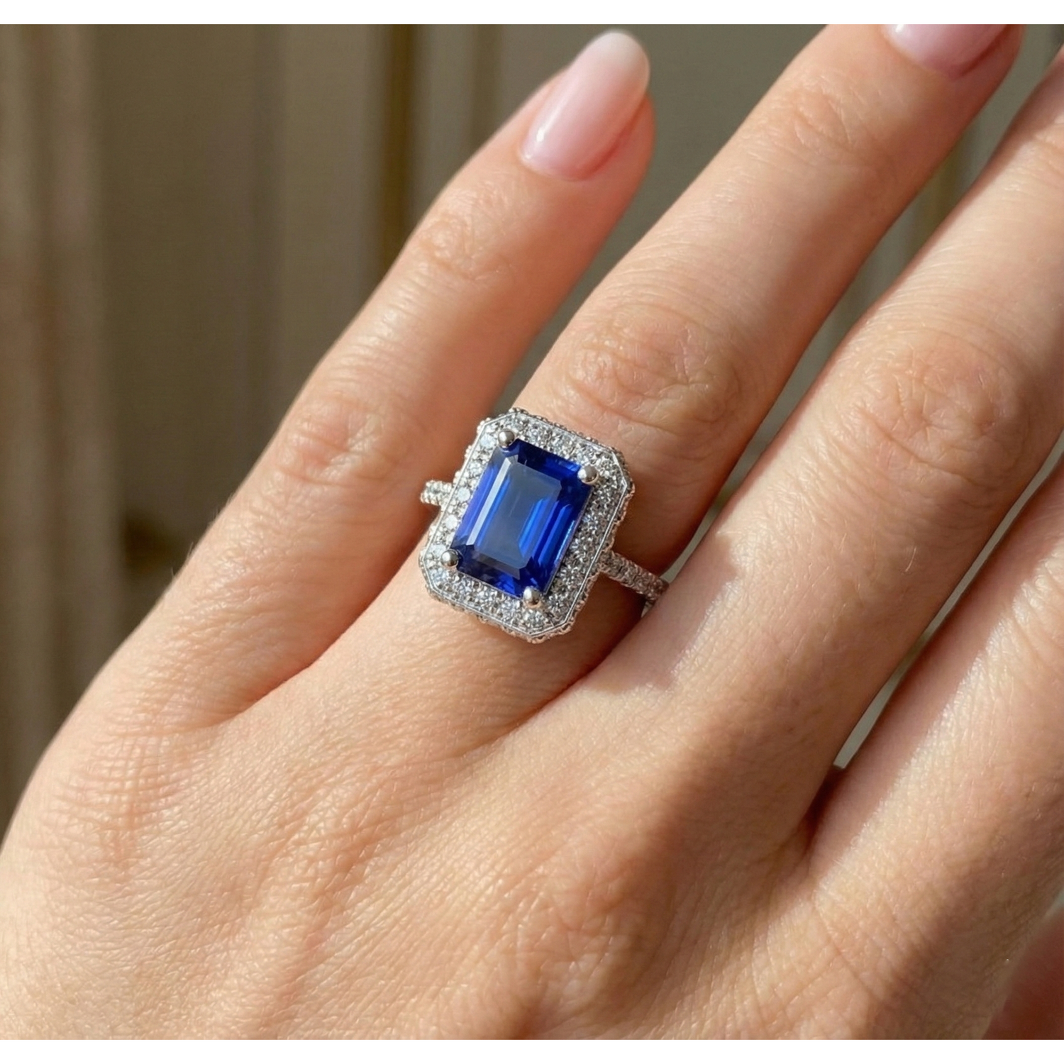 echter round diamant 4.25Karat ring mit Diamantbesatz