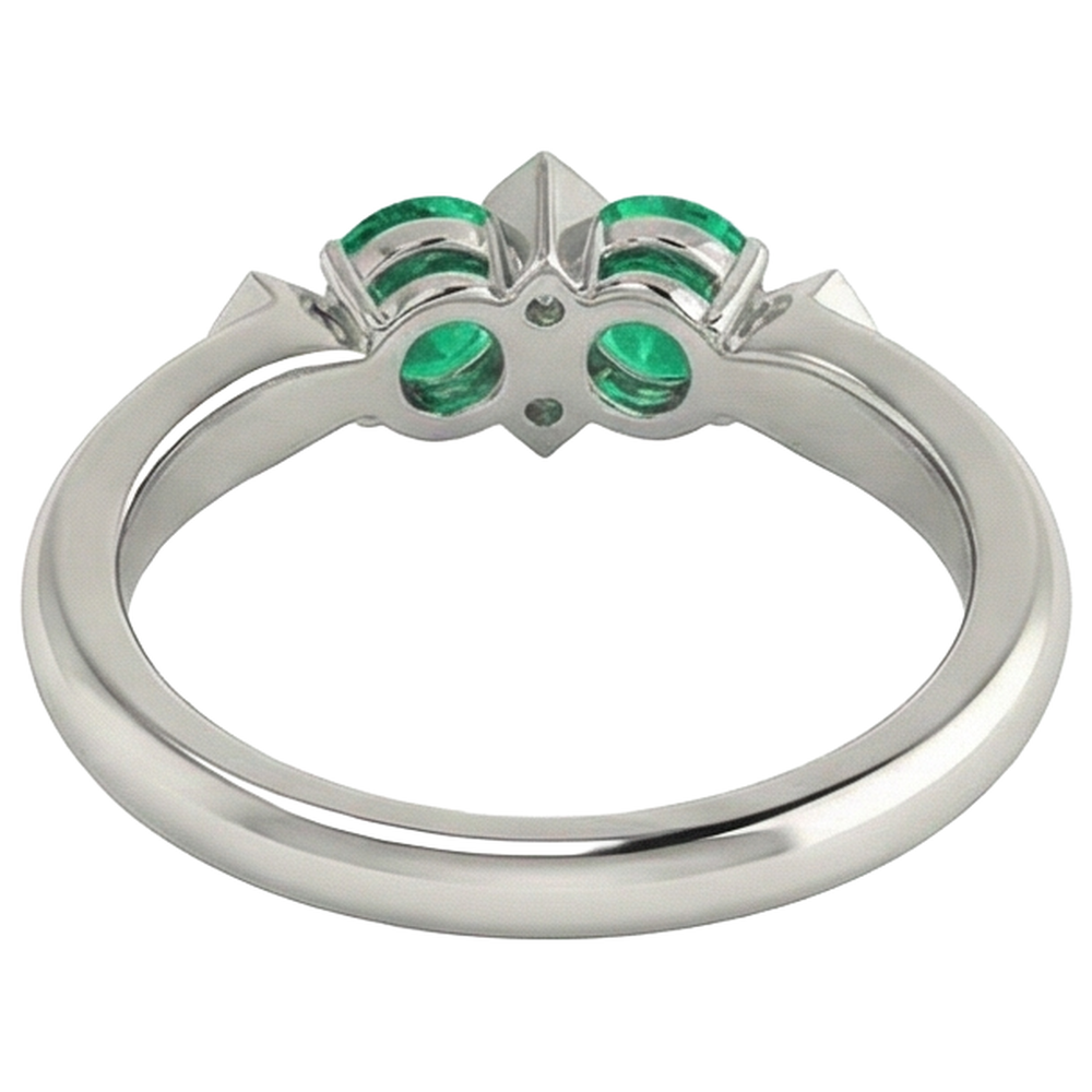 Eleganter Edelstein-Ring 1 Karat – Rückansicht