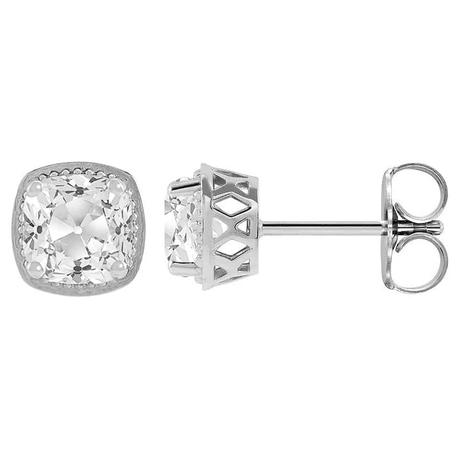 Designer Edler Diamant Ohrhänger 3,50 Karat – Frontansicht