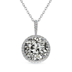 Handgemachter Old Mine Cut Diamant Halo – 3,50 Karat 14 Karat
