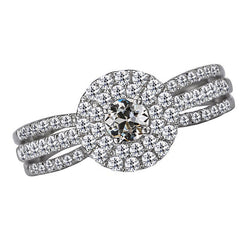 Brillant im Antik-Kissen-Schliff Halo-Ring 2,50 Karat – 14K