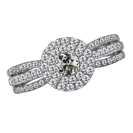 Zeitloser Brillant Halo-Ring 2,50 Karat – Hauptansicht