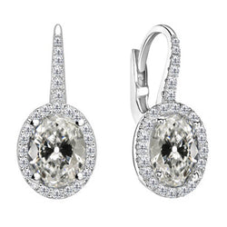 Diamant im Antik-Kissen-Schliff Ohrstecker 5 Karat – 14 Karat