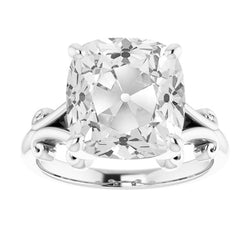Luxuriöser Solitär-Verlobungsring mit Geteilte Schiene Diamant