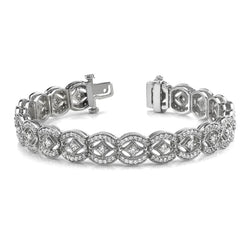 Wie Vintage Art-Deco-Natürliche Aus der Erde Abgebauter Natürlicher Diamant-Armband