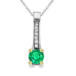Bicolor 14K Gold GIA-Geprüft Kolumbianischer Smaragd
