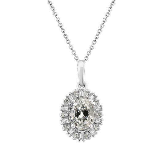 Hänge-Anhänger 14K Weißgold mit Brillant – Hauptansicht