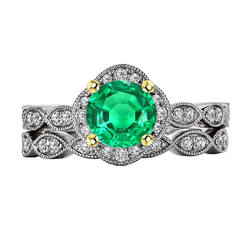 Eleganter Antik Edler Smaragd Edelstein-Ring – 2,50 Karat 14