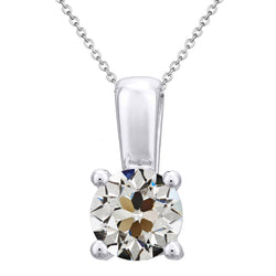 3 Karat Diamant Anhänger-Halskette in 14K Weißgold
