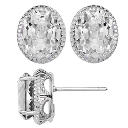 14 Karat Weißgold Ohrhänger mit Diamant – 8 Karat