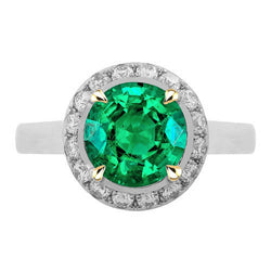 Luxuriöser Edelstein-Ring mit GIA-Zertifiziert Kolumbianischer