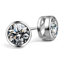 Wunderschöne 3 Karat Echt Aus der Erde Abgebauter Natürlicher Diamant Ohrstecker Damen Ohrring Gold Weiß 14K