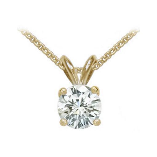 Wunderschöne Halskette Natürliche Diamant Anhänger & Kette 0,75 Kt Gelbgold