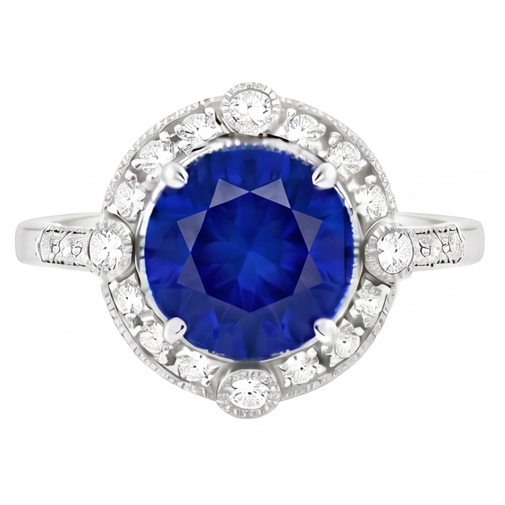 echter round diamant 5.61Karat ring Detailansicht
