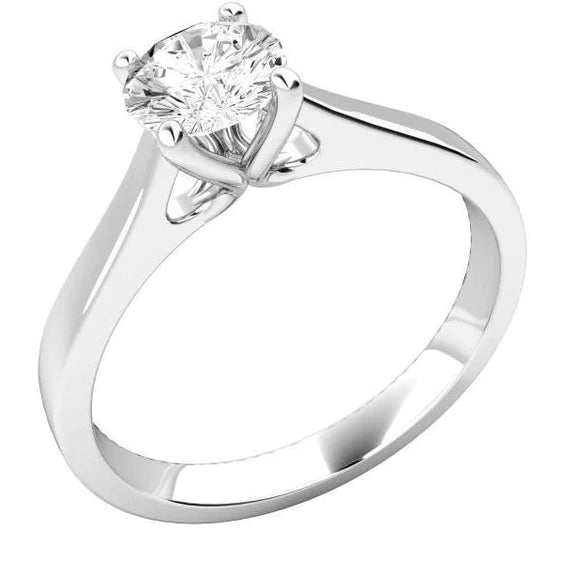 Wunderschöner Brillantschliff Natürlich Diamant Solitär Ring 1,50 Ct Schmuck Neu