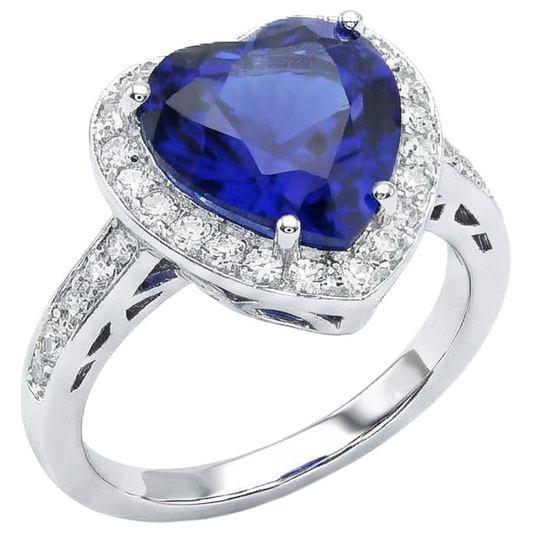 Wunderschöner Saphir Aus der Erde Abgebauter Natürlicher Diamant Ring Gold Hochzeitsschmuck 2,50 Karat