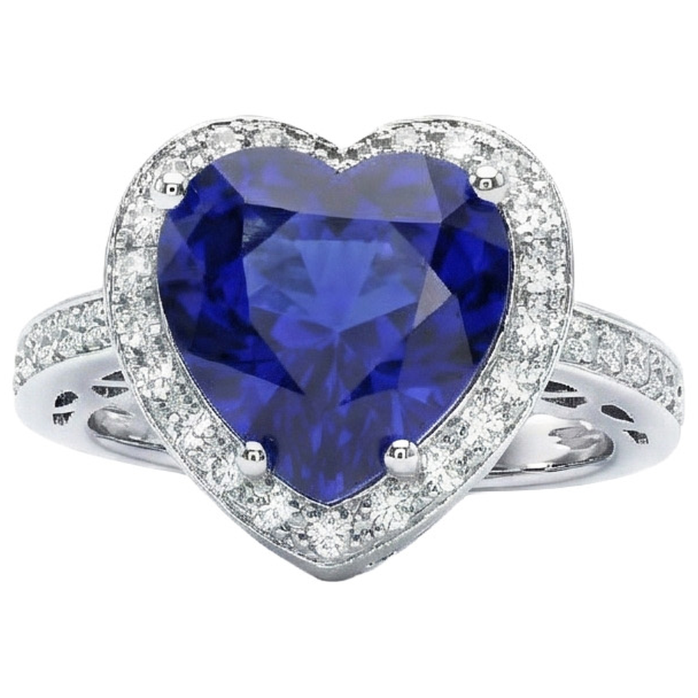Wunderschöner Saphir Aus der Erde Abgebauter Natürlicher Diamant Ring Gold Hochzeitsschmuck 2,50 Karat