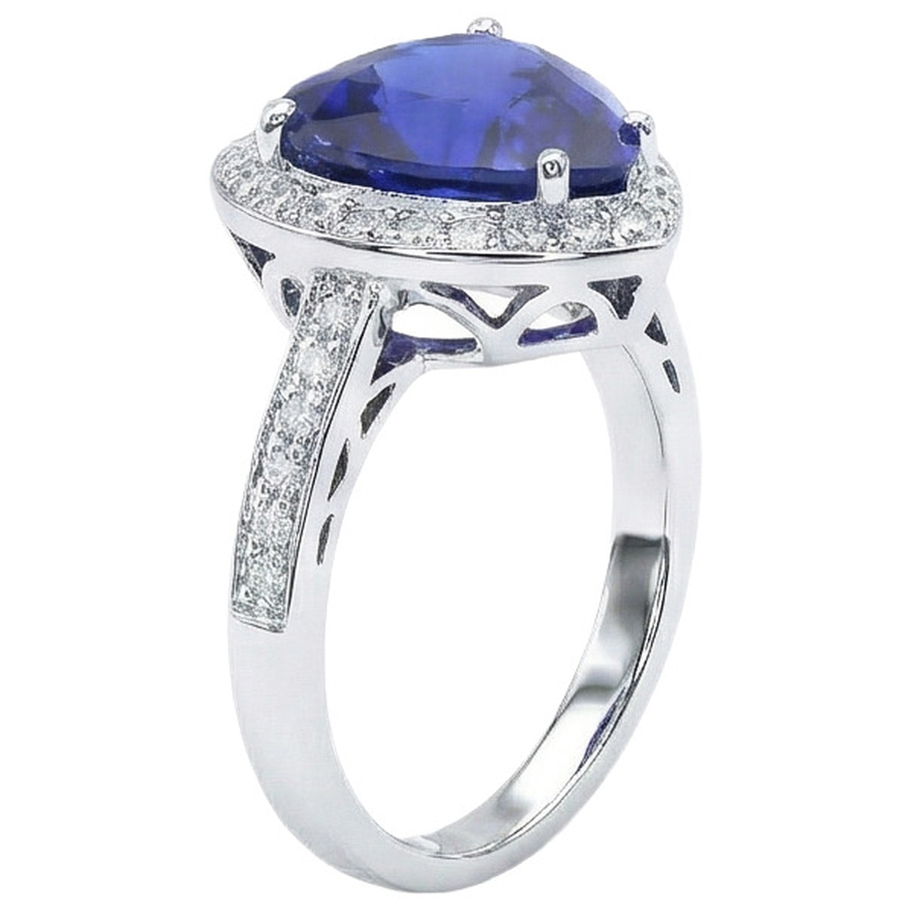 Wunderschöner Saphir Aus der Erde Abgebauter Natürlicher Diamant Ring Gold Hochzeitsschmuck 2,50 Karat