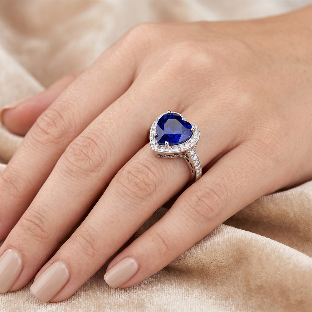 Wunderschöner Saphir Aus der Erde Abgebauter Natürlicher Diamant Ring Gold Hochzeitsschmuck 2,50 Karat