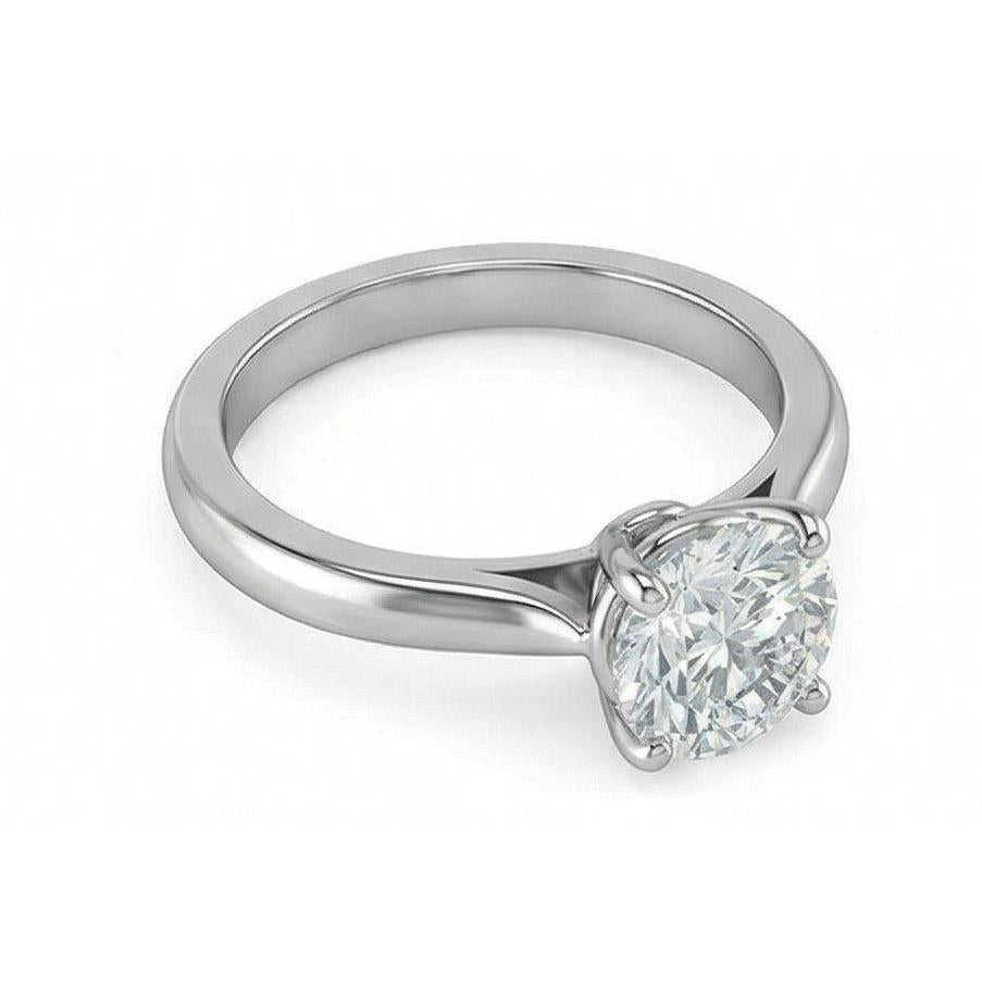 Wunderschöner Solitär Natürlich Aus der Erde Abgebauter Natürlicher Diamantring Rundschliff 2,75 Karat 4 Krappen
