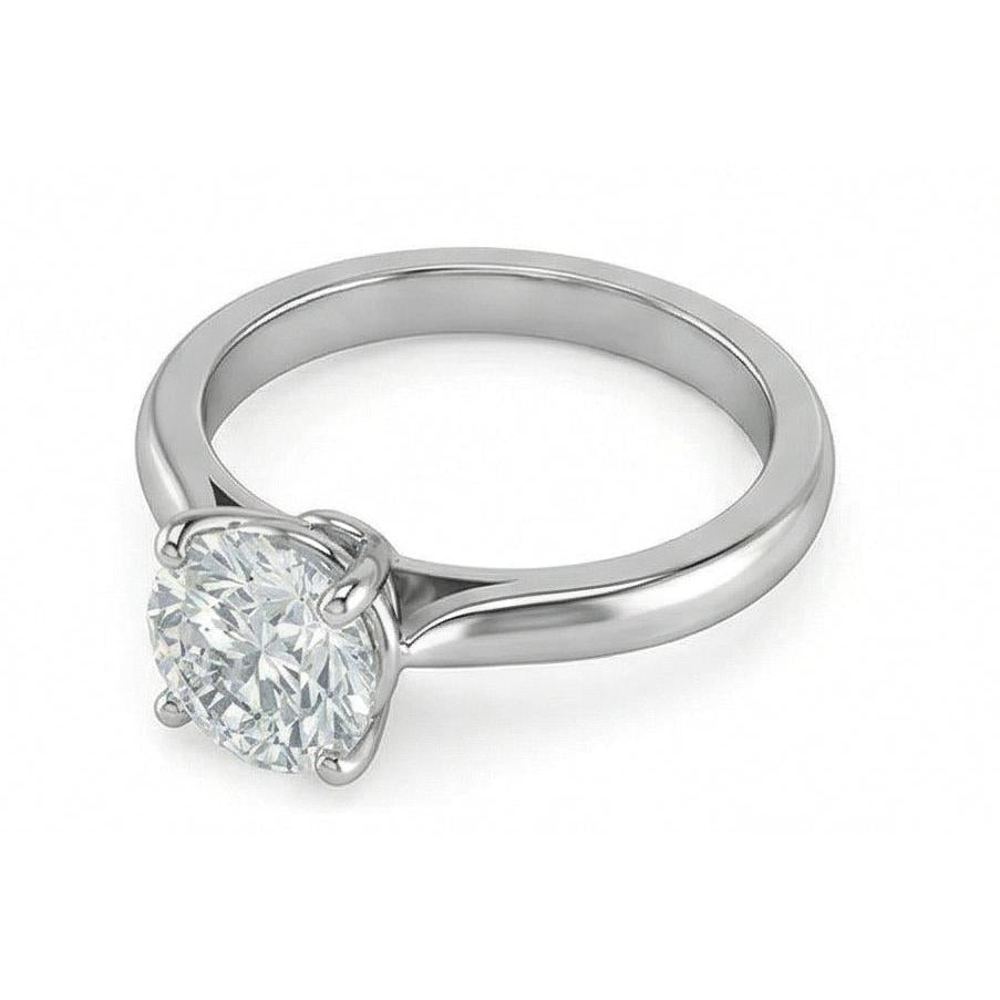 Wunderschöner Solitär Natürlich Aus der Erde Abgebauter Natürlicher Diamantring Rundschliff 2,75 Karat 4 Krappen