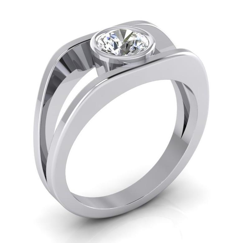 Wunderschöner Solitär-Ring mit echtem Diamant, Jubiläumsschmuck, 1 Karat