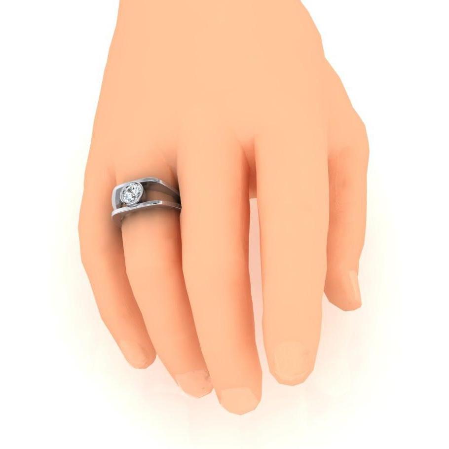 Wunderschöner Solitär-Ring mit echtem Diamant, Jubiläumsschmuck, 1 Karat