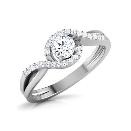 Wunderschöner Verlobungsring mit 2 Karat Natürlich Diamanten im Rundschliff Weißgold 14K