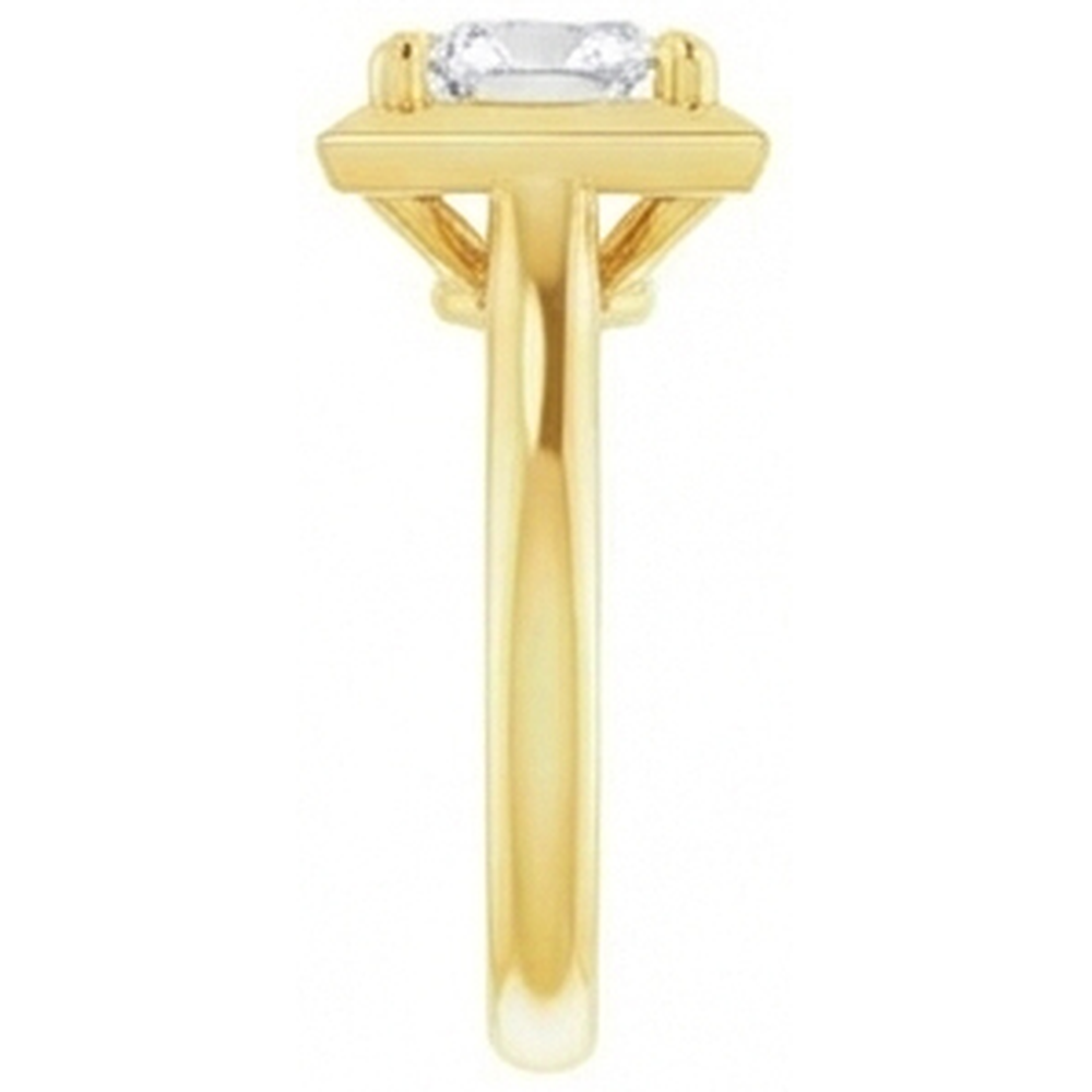 Feiner Brillant Einzelstein-Ring 5 Karat – Seitenansicht