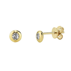 14K Gelbgold Ohrhänger mit Diamant – 1 Karat