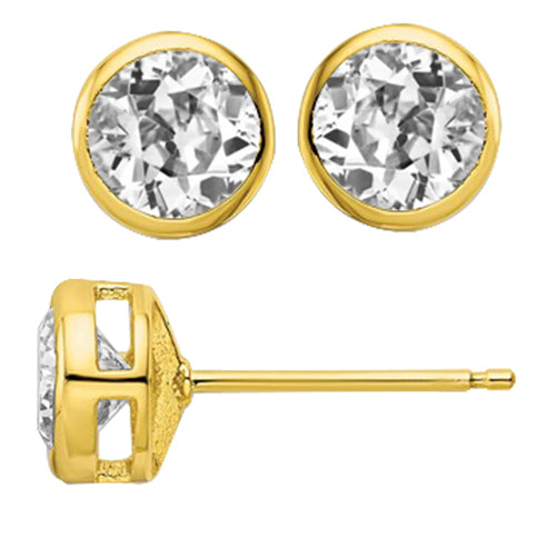 Old Mine Cut Brillant Ring in 14K Gelbgold – Hauptansicht