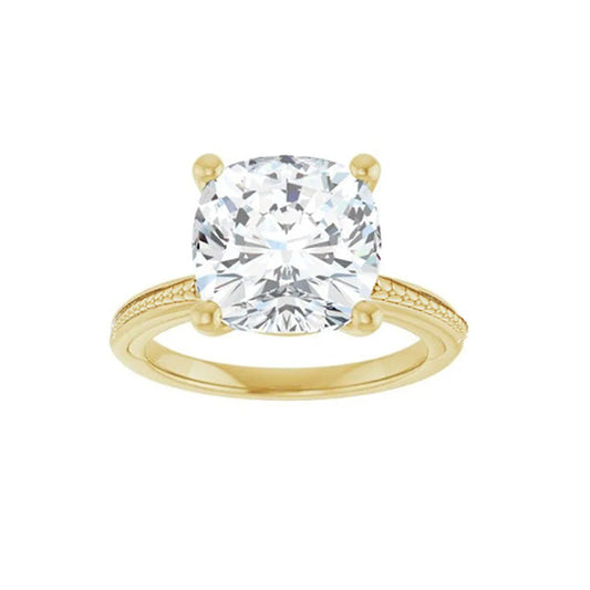 Erdgewonnener Diamant Solitär-Ring – Frontansicht