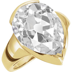 14 Karat Gelbgold Solitär-Verlobungsring mit Brillant – 5 Karat