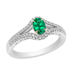 Premium Farbstein-Ring – Kolumbianischer Smaragd 1 Karat von