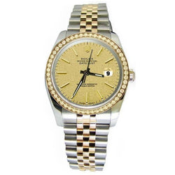 Zifferblatt Diamant Lünette Rolex Datejust Uhr Stahl & Gold Jubilee SCHNELLES EINSTELLEN