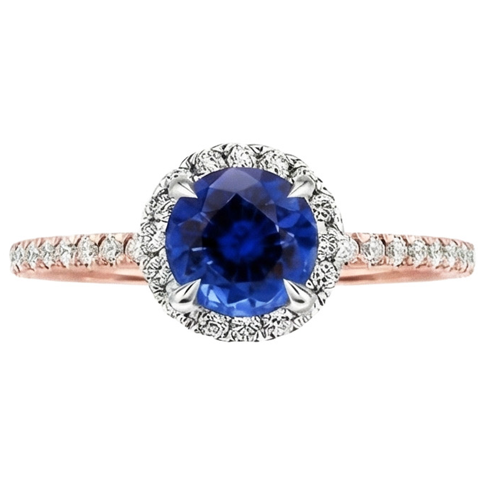echter round diamant 2Karat ring Seitenansicht